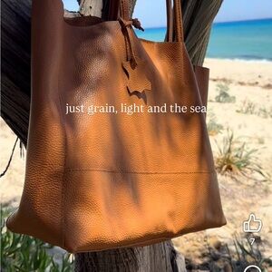 Sold!!  Tan Leather Tote Bag- Adoratti- Made in Italy